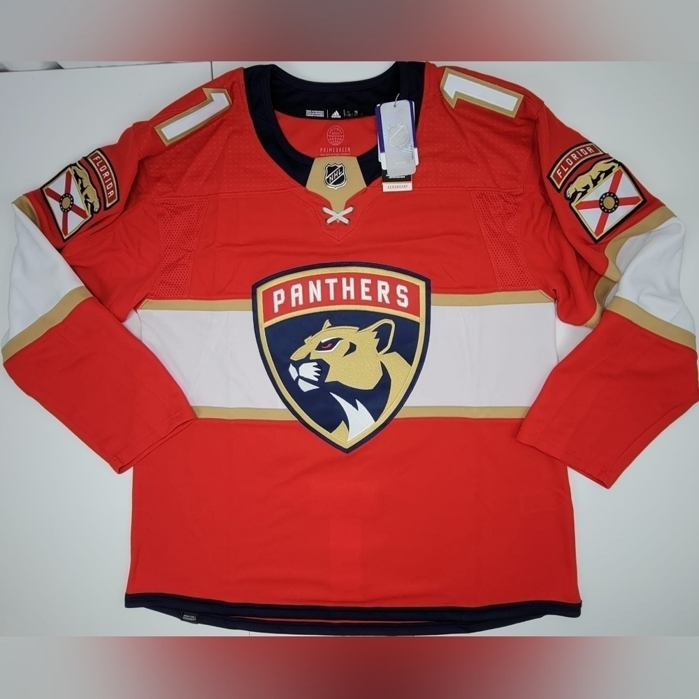 Adidas Florida Panthers Home Red Huberdeau NHL Authentic Hockey Jersey Sz 46 New